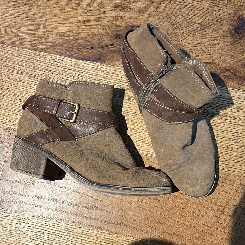 Sonoma Taupe Suede Ankle Boots